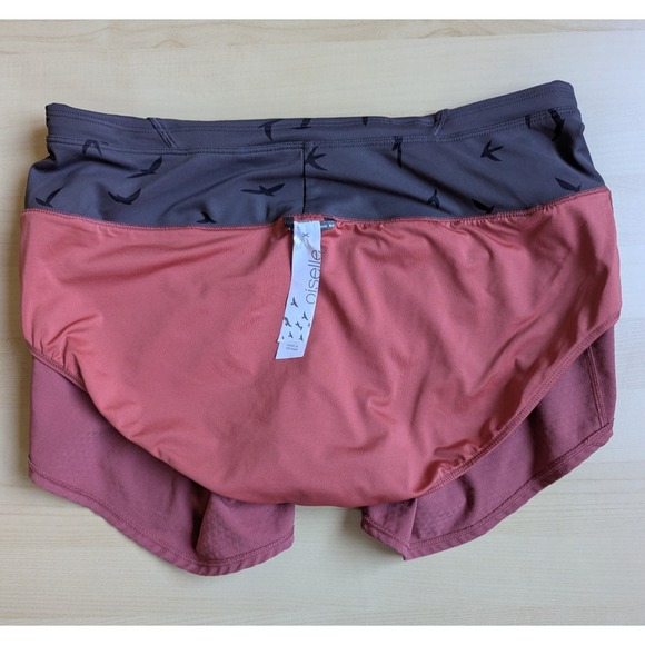 Oiselle Max Roga Jogger running Shorts Sz 4 Pink Red Short Gym Lined - Picture 8 of 13